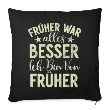 Légende de la retraite Drôle de pension Pension Retraité - Coussin et housse de 45 x 45 cm - noir - Devant