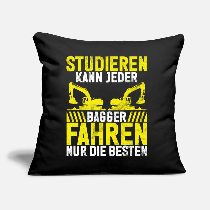 Excavator Driver Funny Construction Worker Profession Excavator Sofa pillow with filling 45cm x 45cm