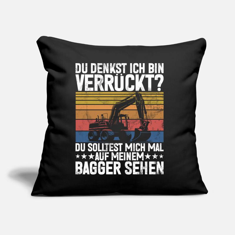 Excavator Driver Funny Construction Worker Profession Excavator Sofa pillow with filling 45cm x 45cm