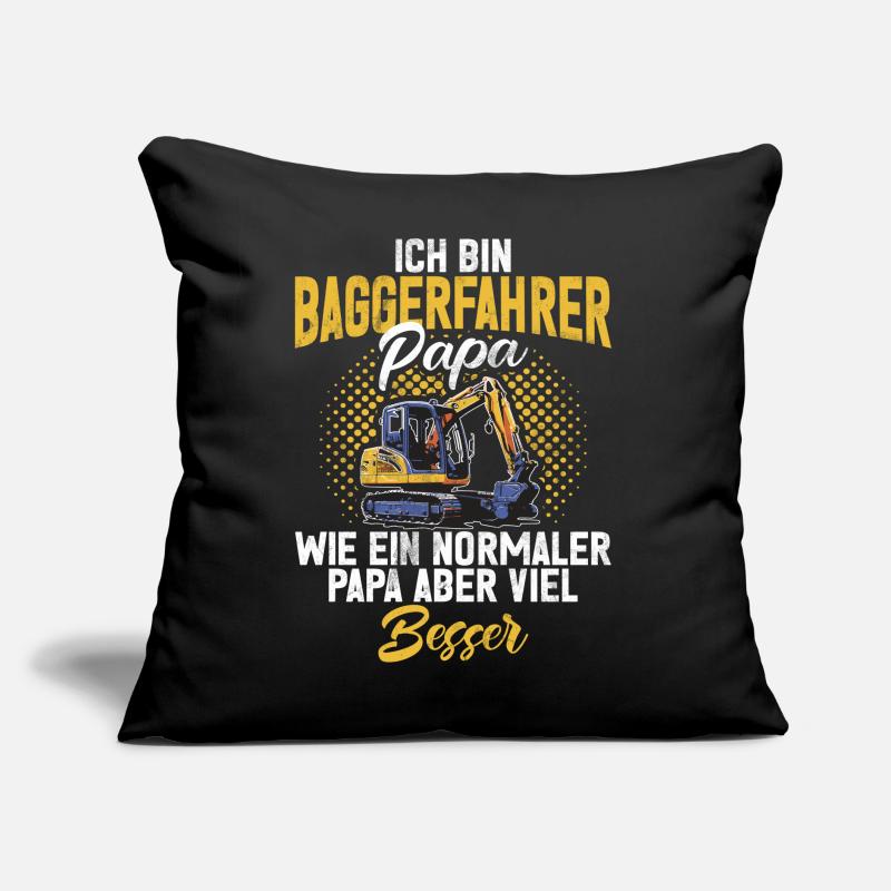 Excavator Driver Funny Construction Worker Profession Excavator Sofa pillow with filling 45cm x 45cm