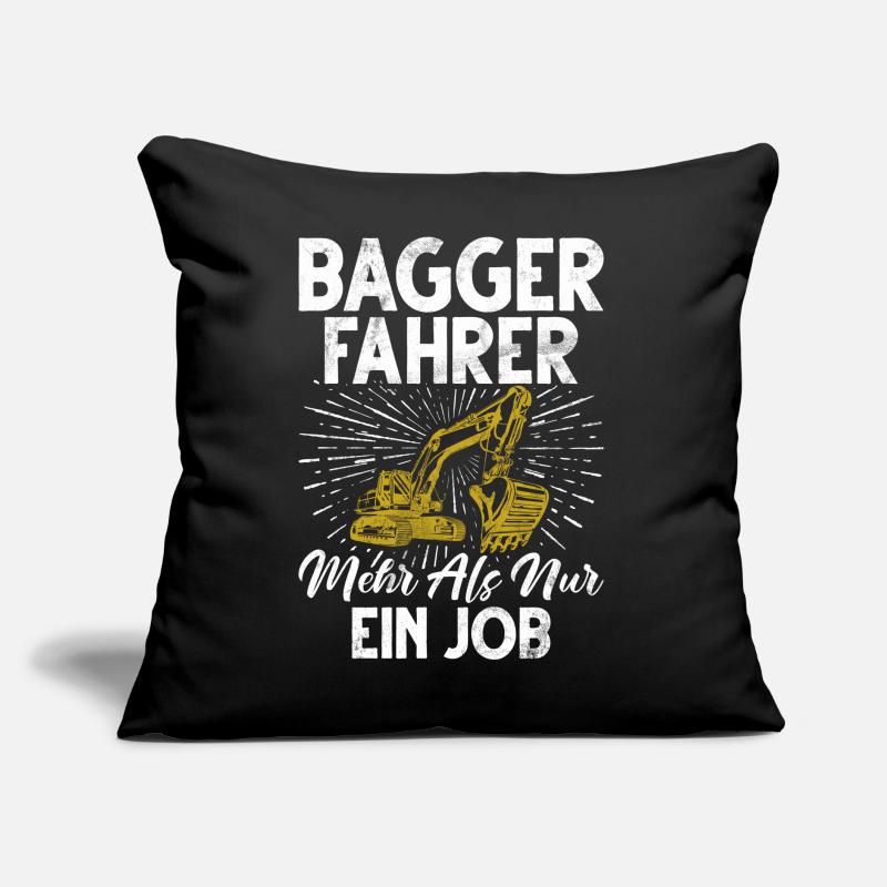 Excavator Driver Funny Construction Worker Profession Excavator Sofa pillow with filling 45cm x 45cm