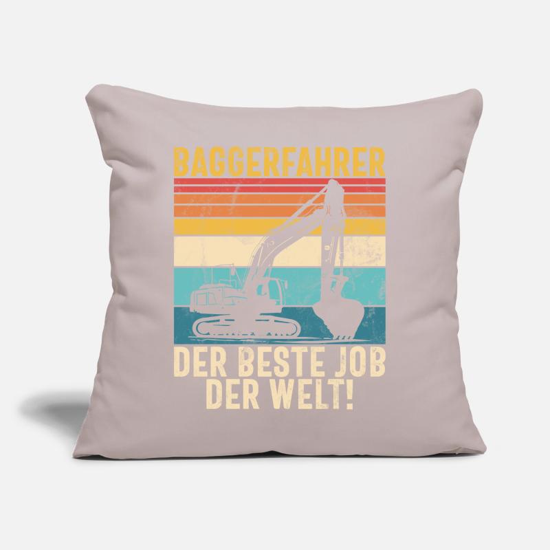 Excavator Driver Funny Construction Worker Profession Excavator Sofa pillow with filling 45cm x 45cm