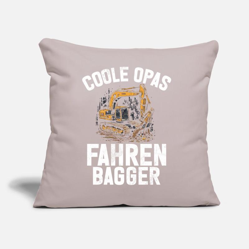 Excavator Driver Funny Construction Worker Profession Excavator Sofa pillow with filling 45cm x 45cm