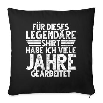 Legend Retirement Funny Motif Pensioner - Sofa pillow with filling 45cm x 45cm - black - Front