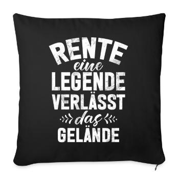 Légende de la retraite Drôle de pension Pension Retraité - Coussin et housse de 45 x 45 cm - noir - Devant