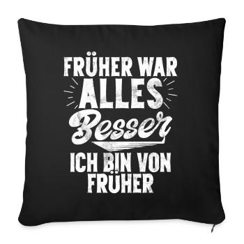 Légende de la retraite Drôle de pension Pension Retraité - Coussin et housse de 45 x 45 cm - noir - Devant