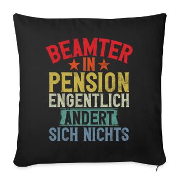 Légende de la retraite Drôle de pension Pension Retraité - Coussin et housse de 45 x 45 cm - noir - Devant