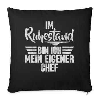 Légende de la retraite Drôle de pension Pension Retraité - Coussin et housse de 45 x 45 cm - noir - Devant