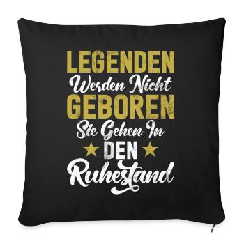 Légende de la retraite Drôle de pension Pension Retraité - Coussin et housse de 45 x 45 cm - noir - Devant