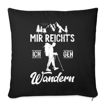 Mountains Nature Mountaineering Alps Climbing Hiking - Sofa pillow with filling 45cm x 45cm - black - Front