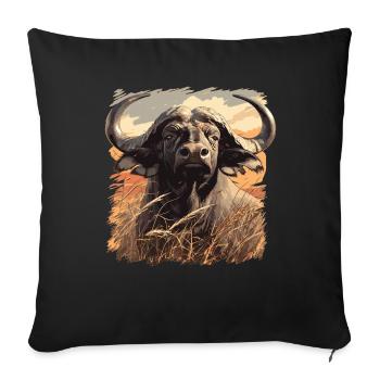 Buffalos Buffalo Büffel - Sofa pillow with filling 45cm x 45cm - black - Front