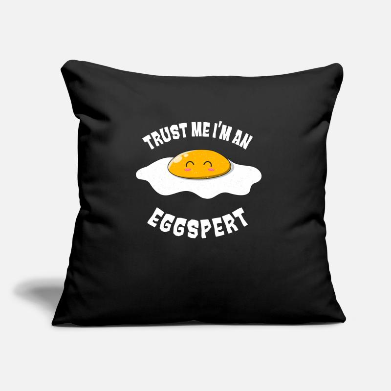 Expert Fried Egg Funny Eggs Pun Sofa pillow with filling 45cm x 45cm
