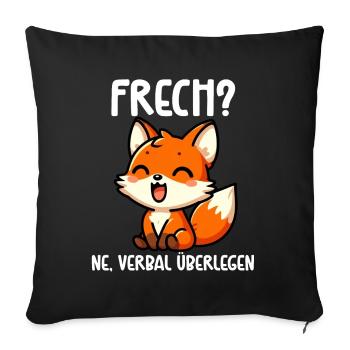 Naughty Ne Fox Sarcasm Funny Verbal Superior - Sofa pillow with filling 45cm x 45cm - black - Front