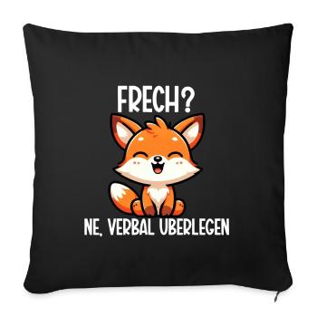 Naughty Ne Fox Sarcasm Funny Verbal Superior - Sofa pillow with filling 45cm x 45cm - black - Front
