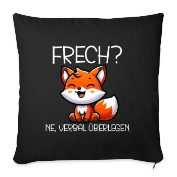 Naughty Ne Fox Sarcasm Funny Verbal Superior - Sofa pillow with filling 45cm x 45cm - black - Front