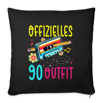Cassettes Player Mixtape Music 80s Vintage Retro - Sofa pillow with filling 45cm x 45cm - black - Front