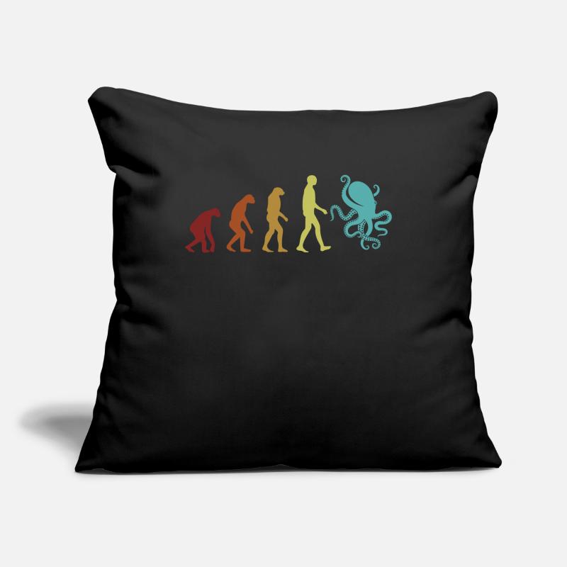 Octopus Evolution Octopodes Octopoda Cephalopoda Coussin et housse de 45 x 45 cm