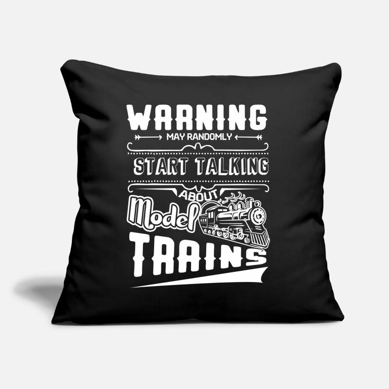 Model Railroad Talk About Model Trains Sofa pillow with filling 45cm x 45cm