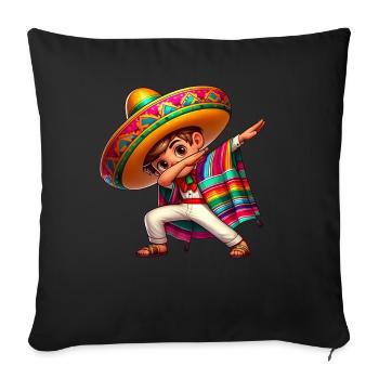 Garçon Mexicain Tubt Sombrero Cinco De Mayo - Coussin et housse de 45 x 45 cm - noir - Devant