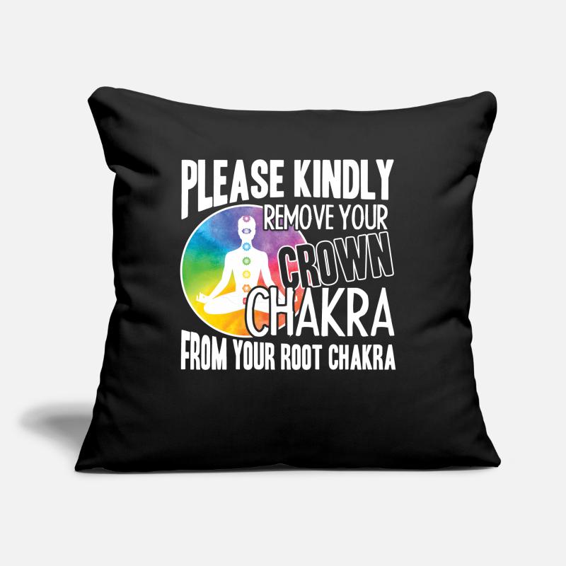 Please Kindly Remove Your Crown Chakra Sofa pillow with filling 45cm x 45cm