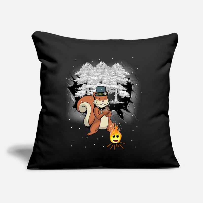 Winter Wald Eichhörnchen Kinder Sofakissen mit Füllung 45 x 45 cm
