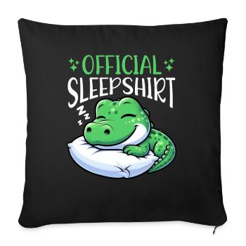 Officiel Sleeping House Alligator Lovers - Coussin et housse de 45 x 45 cm - noir - Devant