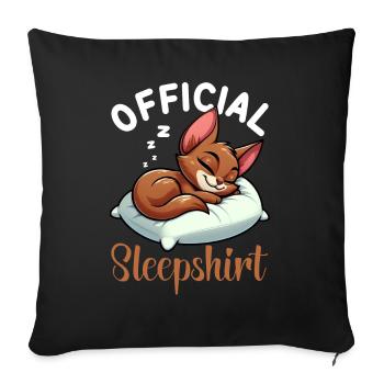 Officiel Sleeping House Abyssin Cats - Coussin et housse de 45 x 45 cm - noir - Devant