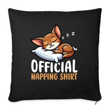 Officiel Sleeping House Abyssin Cats - Coussin et housse de 45 x 45 cm - noir - Devant