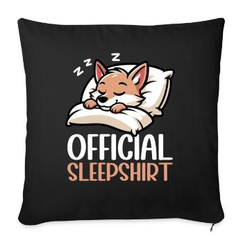 Officiel Sleeping House Coyote Lover Funny - Coussin et housse de 45 x 45 cm - noir - Devant
