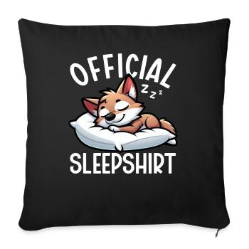 Officiel Sleeping House Coyote Lover Funny - Coussin et housse de 45 x 45 cm - noir - Devant