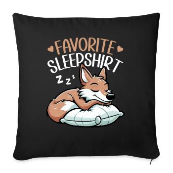 Officiel Sleeping House Coyote Lover Funny - Coussin et housse de 45 x 45 cm - noir - Devant