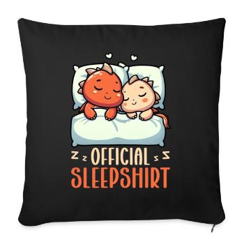 Official Sleeper Dragon Sweet Lazy - Sofa pillow with filling 45cm x 45cm - black - Front