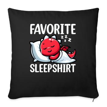 Official Sleeper Dragon Sweet Lazy - Sofa pillow with filling 45cm x 45cm - black - Front