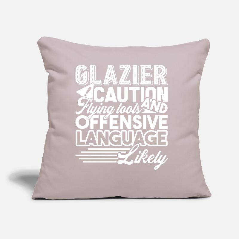 Glazier Caution Flying Tools Sofa pillow with filling 45cm x 45cm