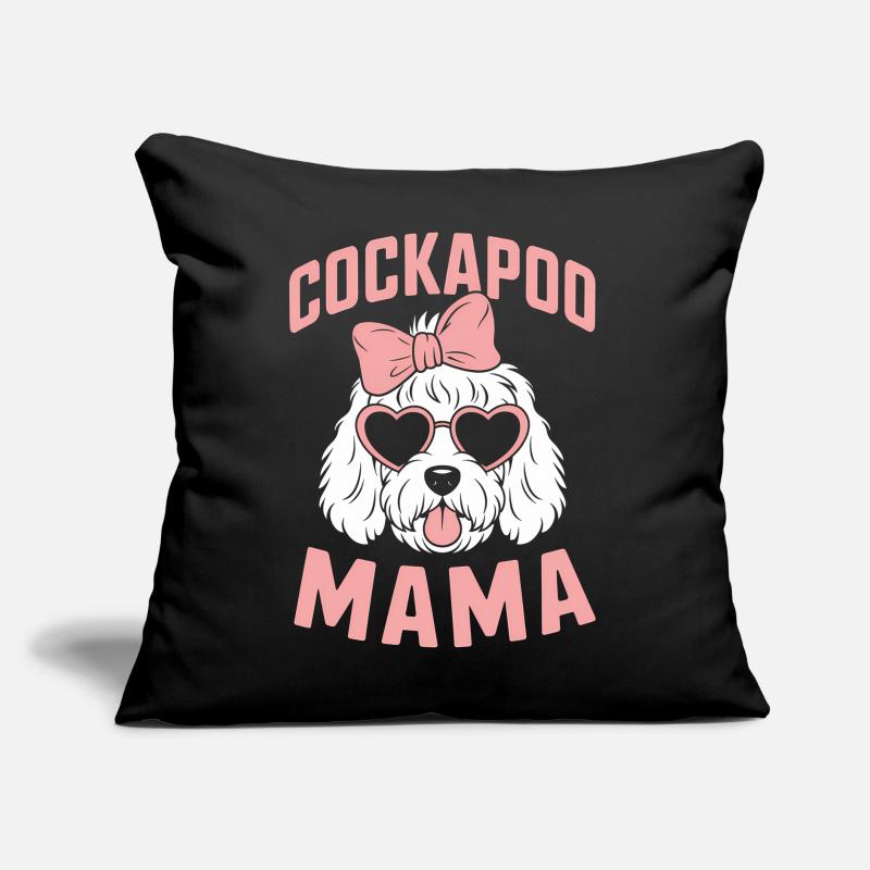 Cockapoo Spruch Mama Lustiges Cockapoo Geschenk Sofakissen mit Füllung 45 x 45 cm