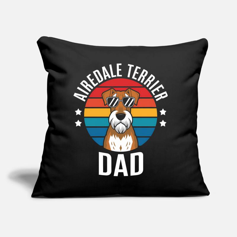 Airedale Terrier Spruch Airedale Terrier Geschenk Sofakissen mit Füllung 45 x 45 cm