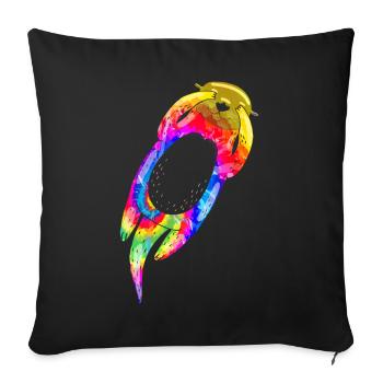 Otter Tie Dye - Sofa pillow with filling 45cm x 45cm - black - Front