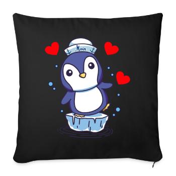 Pingouin Pingouins Enfants Enfant Babay Bambins - Coussin et housse de 45 x 45 cm - noir - Devant
