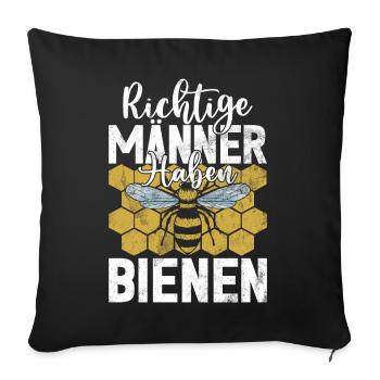 Beekeepers Bees Honey Nature Bee Whispers Beekeeping - Sofa pillow with filling 45cm x 45cm - black - Front