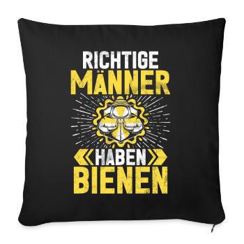 Beekeepers Bees Honey Nature Bee Whispers Beekeeping - Sofa pillow with filling 45cm x 45cm - black - Front
