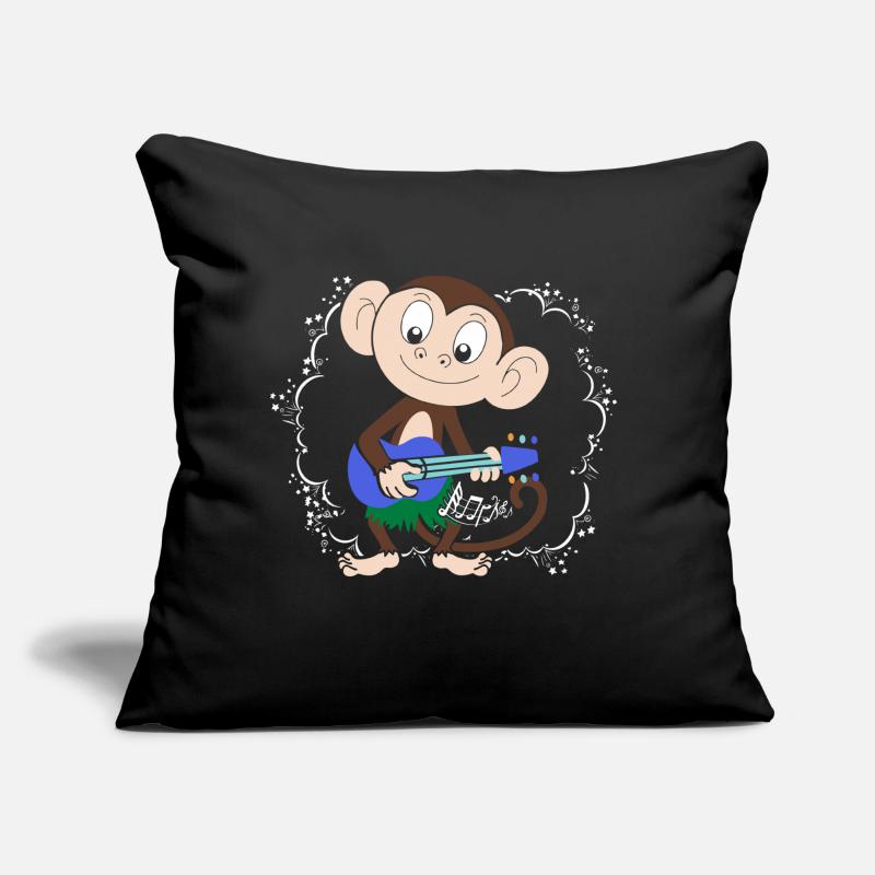 Sock Monkey Plays Ukulele Hula Sofa pillow with filling 45cm x 45cm