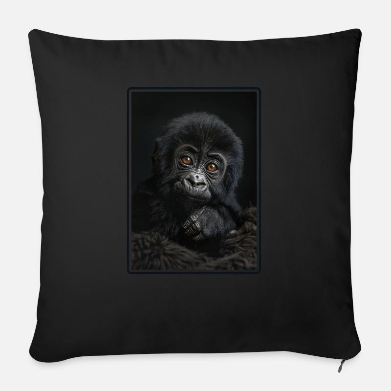 Gorillas Gorilla - Sofakissen mit Füllung 45 x 45 cm - Schwarz