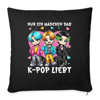 K-Pop Coréen Kpop Culture Kpop Corée du Sud Danse - Coussin et housse de 45 x 45 cm - noir - Devant
