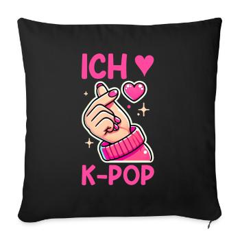 K-Pop Coréen Kpop Culture Kpop Corée du Sud Danse - Coussin et housse de 45 x 45 cm - noir - Devant