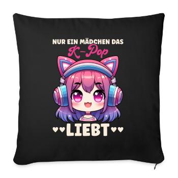 K-Pop Coréen Kpop Culture Kpop Corée du Sud Danse - Coussin et housse de 45 x 45 cm - noir - Devant