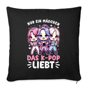 K-Pop Coréen Kpop Culture Kpop Corée du Sud Danse - Coussin et housse de 45 x 45 cm - noir - Devant