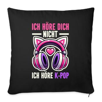 K-Pop Coréen Kpop Culture Kpop Corée du Sud Danse - Coussin et housse de 45 x 45 cm - noir - Devant