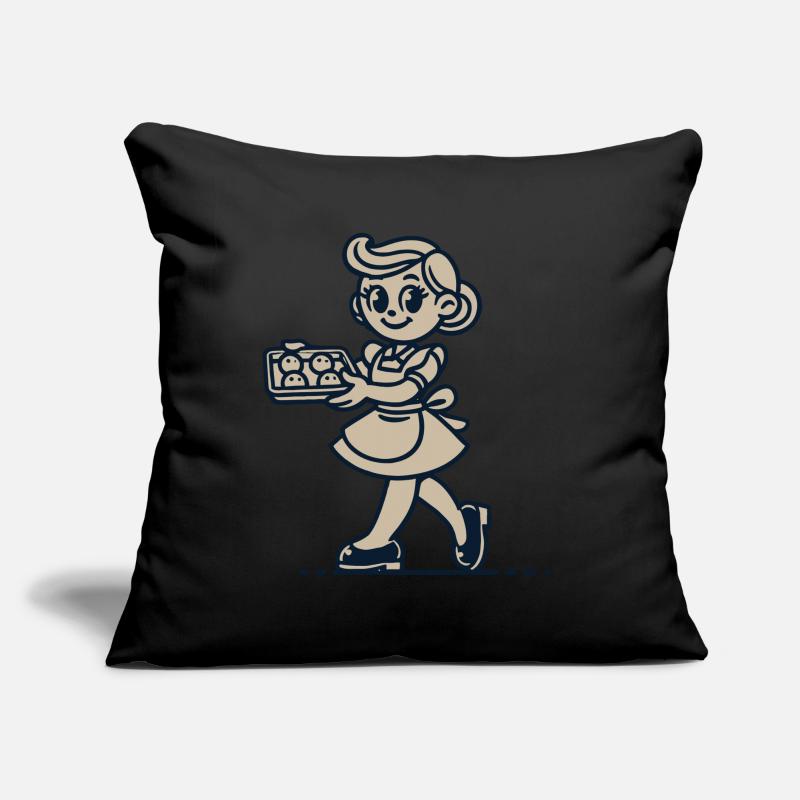 Cuisinier joyeux avec des biscuits Coussin et housse de 45 x 45 cm