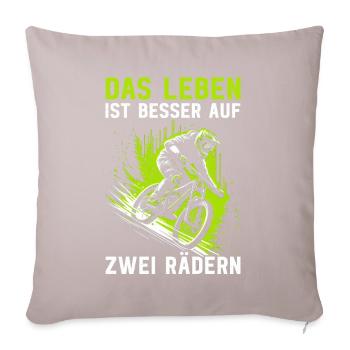 Mountain bikers Bicycle lovers Cyclists Cycling - Sofa pillow with filling 45cm x 45cm - light taupe - Front