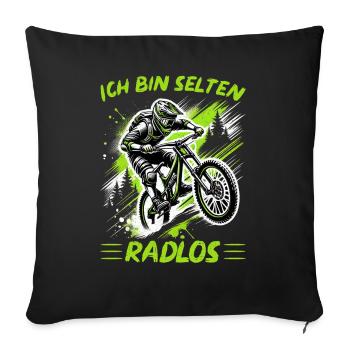 Mountain bikers Bicycle lovers Cyclists Cycling - Sofa pillow with filling 45cm x 45cm - black - Front